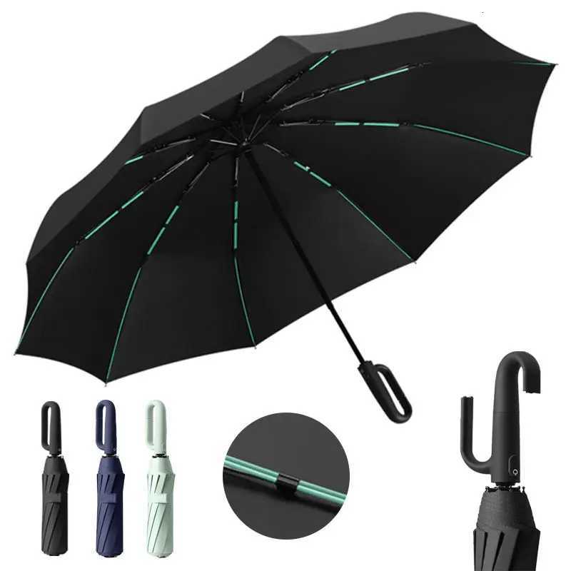 20-Rib Windproof Strong 4055inch Reinforced Automatic Folding Umbrella for Men Buckle Handle Wind and Water Resistant Umbrella H260318-image-1098060482