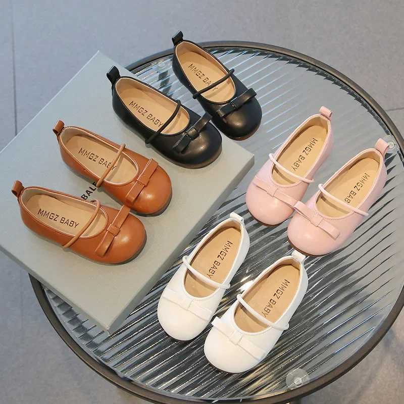 Taille 21-30 bébé enfant en bas âge fille chaussures printemps automne enfants école chaussures en cuir simple nœud papillon filles chaussures pl