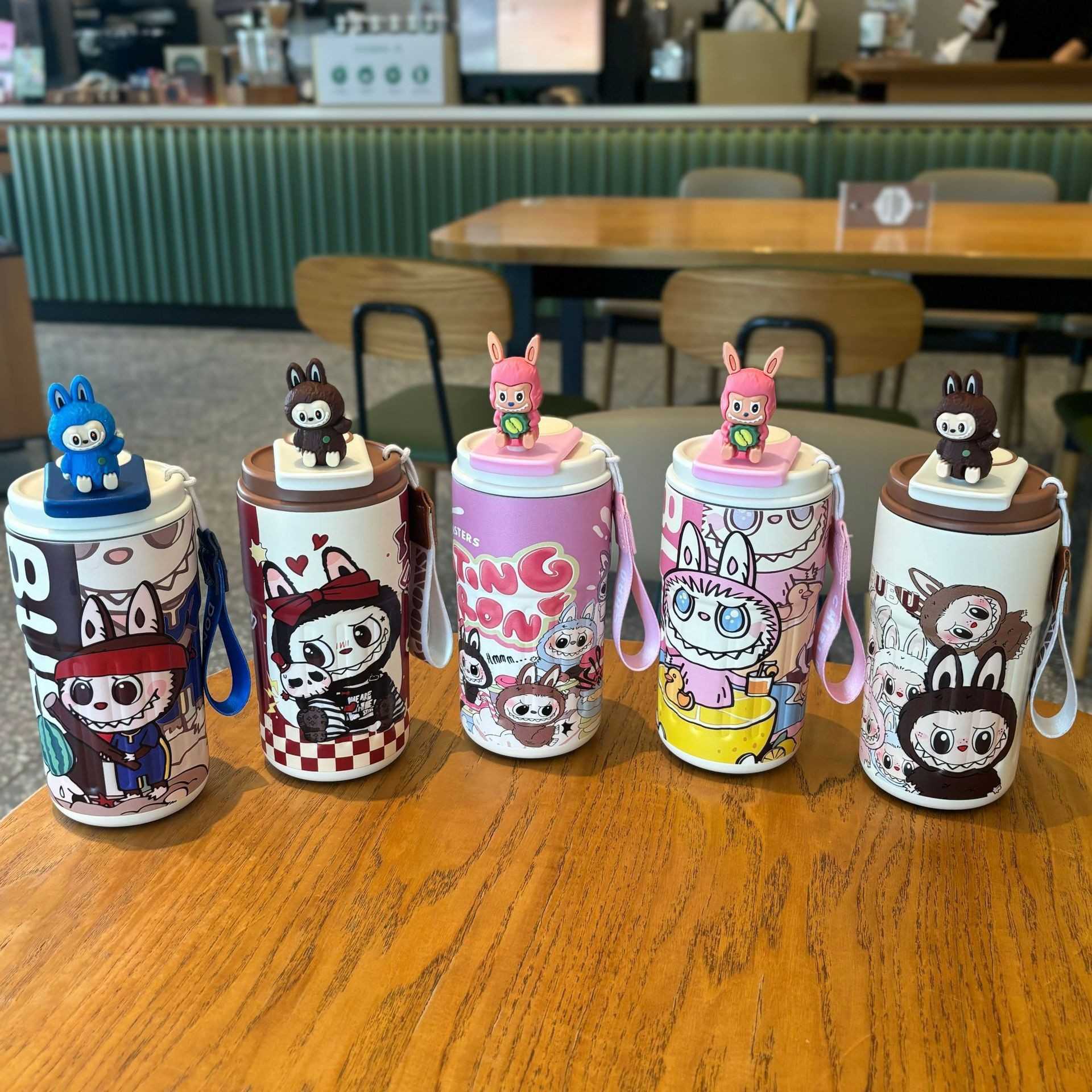 Labubu 316 Stainless Steel Insulated Cup Cartoon High-Value Straw Cup Portable Large Capacity Ice American Coffee Cup L251212683I-image-1098028379