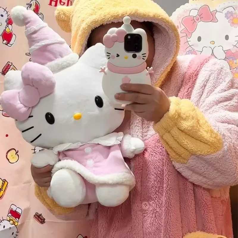 Kitty Plushies Soft Dolls Pillow Christmas Kt Cat Plush Toy Cute Hat Kitty Doll Katie Cat Pillow Girl Holiday Gifts L251212DTL2-image-1098021793