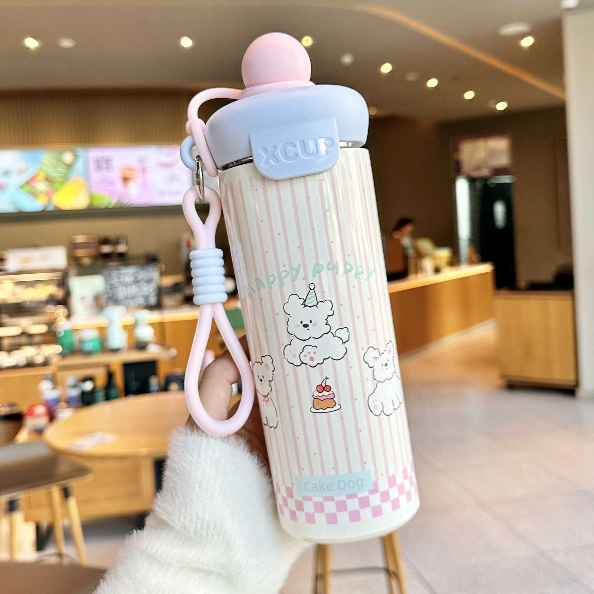 Cute 316 Stainless Steel Water Cup for Women High-Value Insulated Cup Large Capacity Portable Coffee Cup Student Straw Cup L251212FK0K-image-1098050565