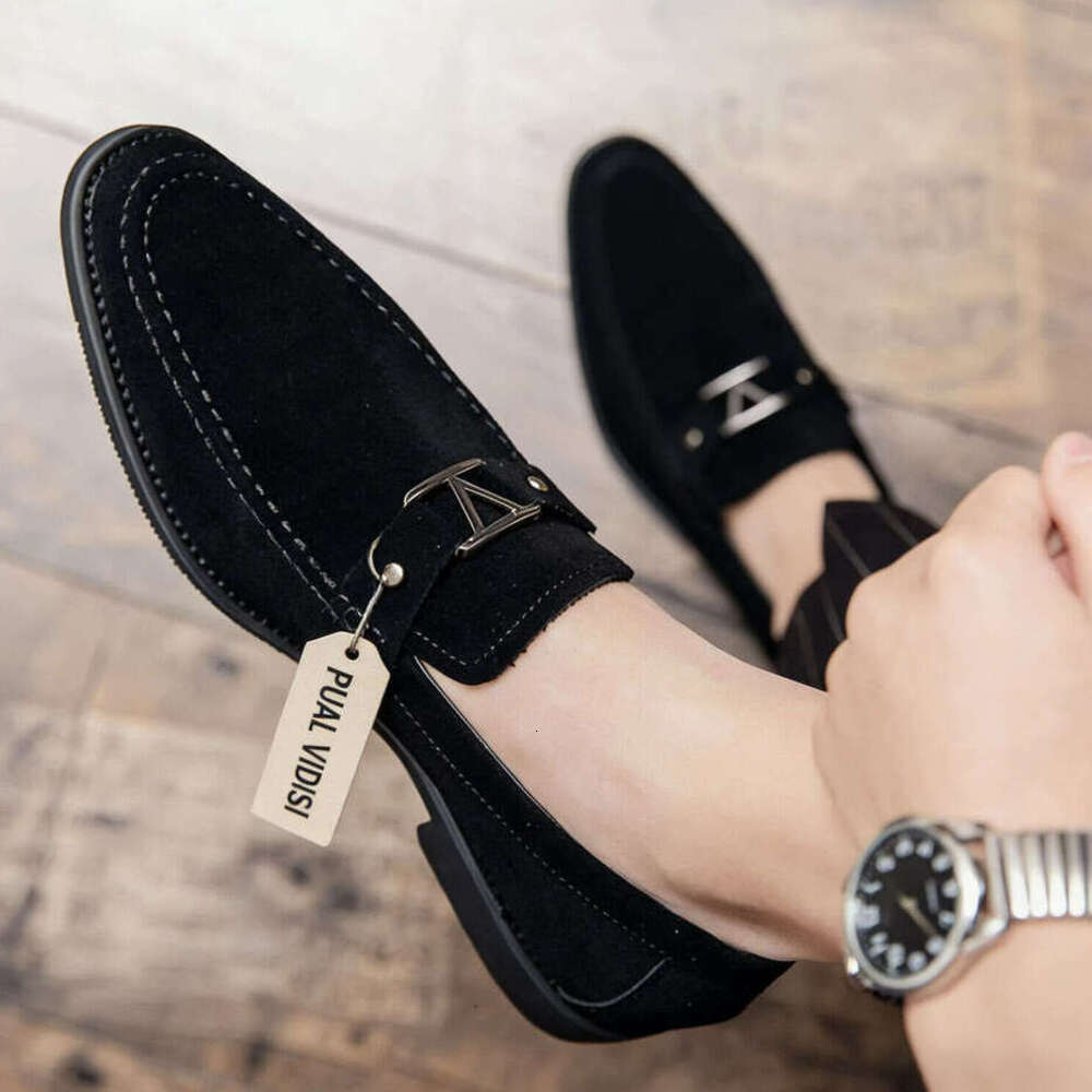 Suède loafers voor heren, ademende instapschoenen voor zakelijk casual rijden, avondkleding, grote maten