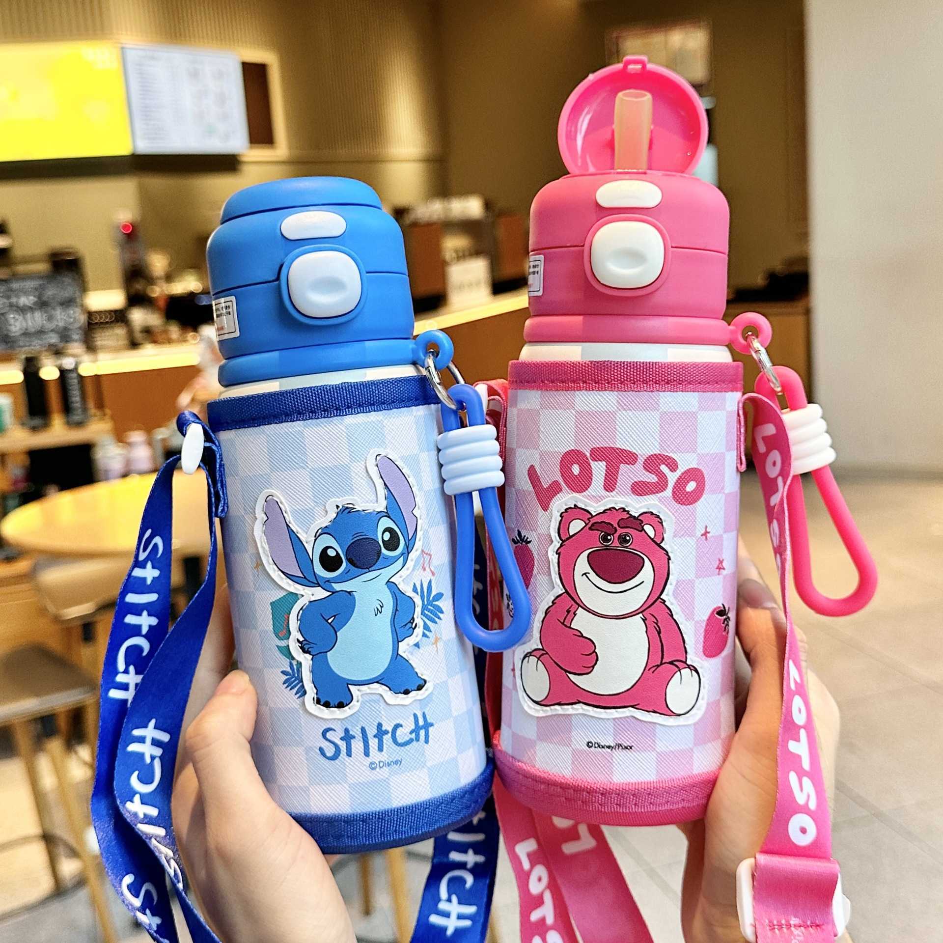 Stitch Strawberry Bear Childrens Insulated Cup for Girls 316 Food Grade Straw Kindergarten School Special Water Bottle L251212YV7Y-image-1098049628