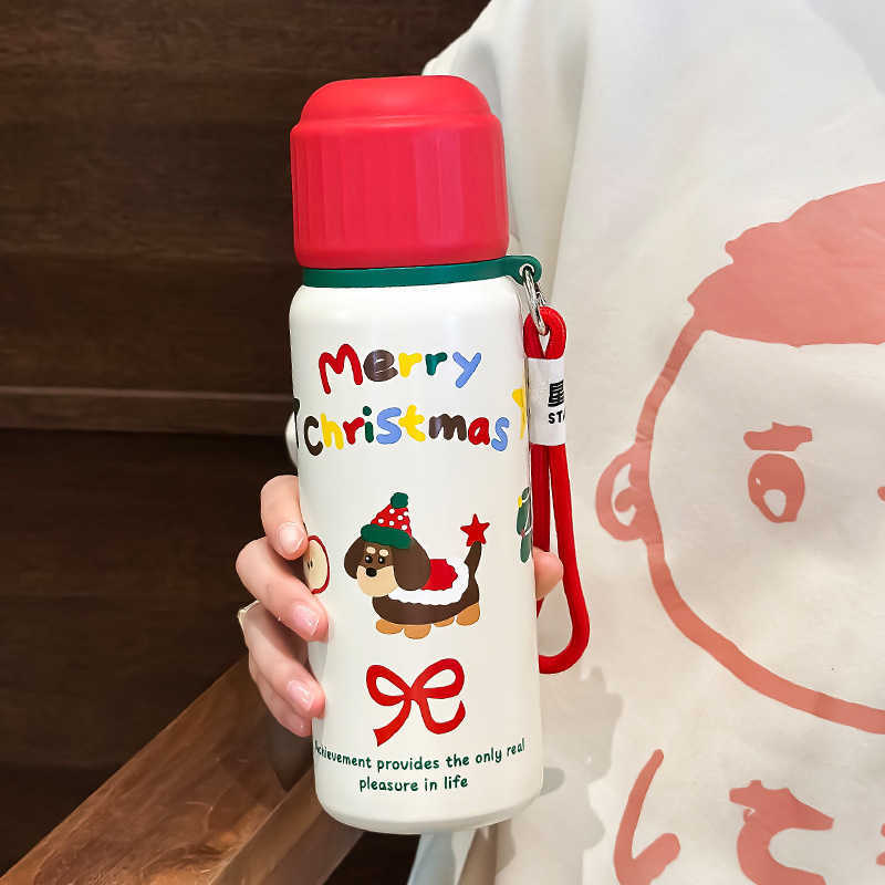 Creative Graffiti Christmas Insulated Cup with Lid 316 Food Grade Water Cup Childrens Insulated Cup New Portable Outdoor Cup L251212SN3A-image-1098050003
