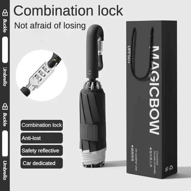 Windproof Automatic Folding Mens UmbrellaPassword Lock Buckle Enlarged ThickCar Reverse Wind Resistant Double Umbrella Women H260318-image-1098060423