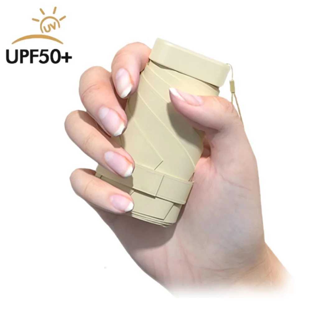 Mini UV Umbrella - Lightweight Folding Parasol Sunny Umbrella Reinforced Frame Portable Kids/Ladies Sunshade Umbrella H260318-image-1098061340