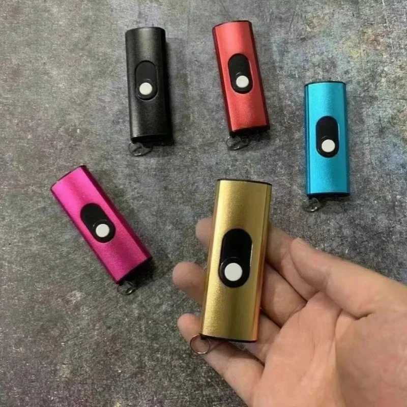 Portable Pulse Single Arc Lighter with Flameless Plasma Rechargeable Metal Lighter Creative Mens Selection Outdoor Camping Tool C260318-image-1098071434
