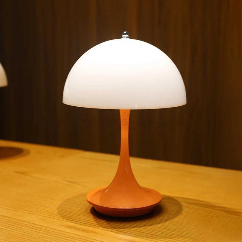 Nordic Mushroom Table Lamp Danish Modern High-End Charging Bedroom Bedside Living Room Decorative Light Atmospheric Decor Lamp H260318-image-1098113480