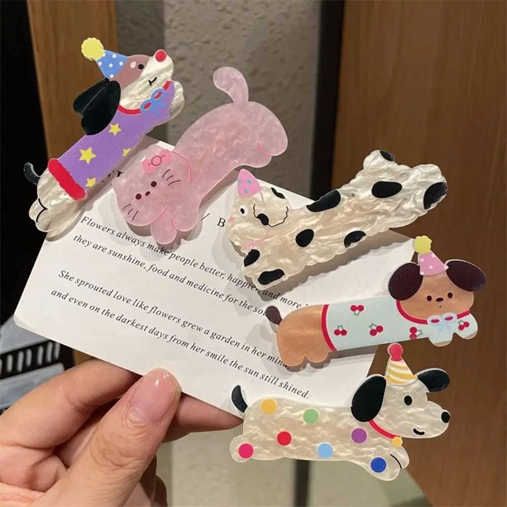 2/5Pcs New Acrylic Cat Hair Clip Multicolor Simple Duckbilled Clip Y2K Hair Accessories Headwear H260319-image-1098193641