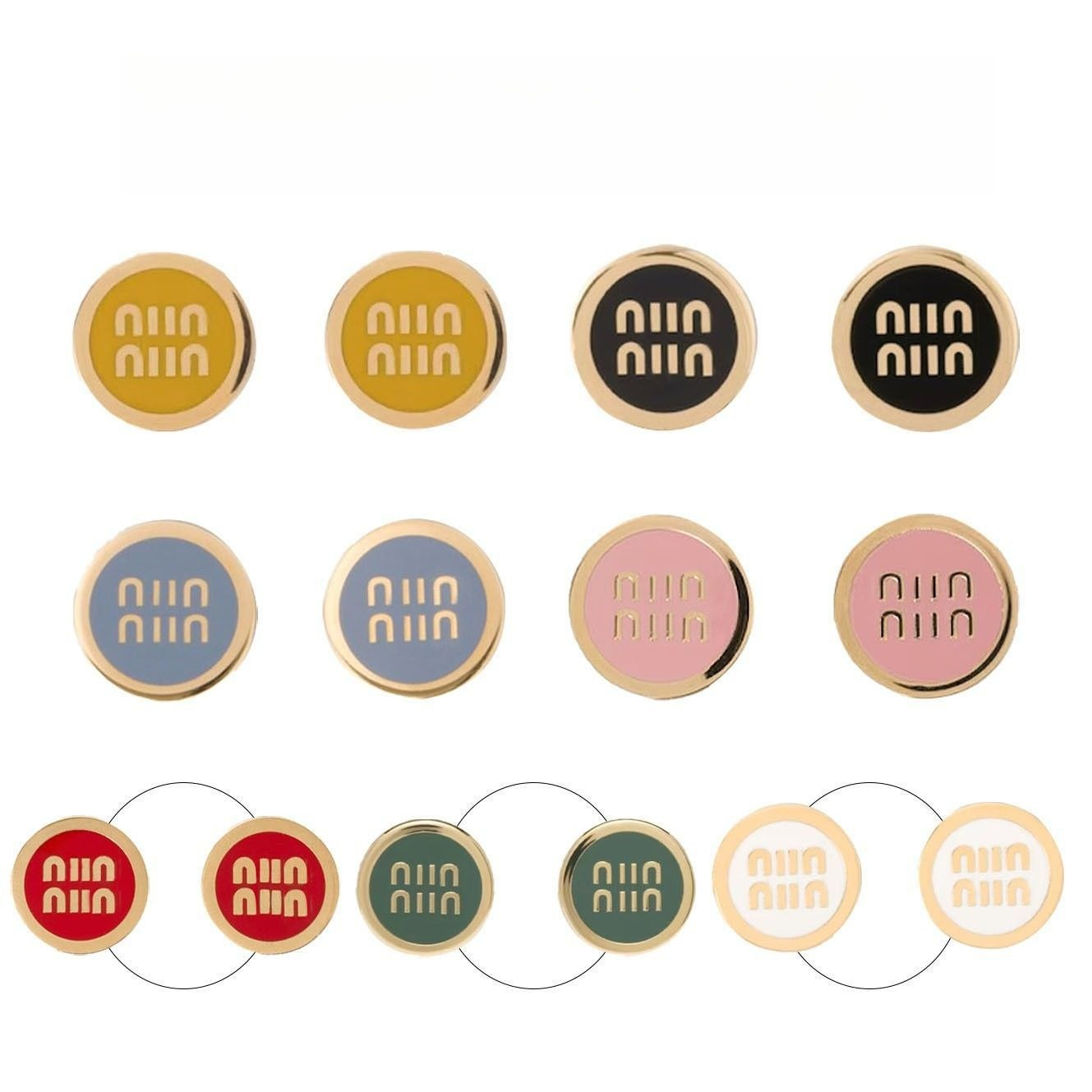 Women Luxury Round Letter Earrings High Quality Love Circle Stud Anti-allergy Stud Earrings Ladies Cute Ear Jewelry Gift For Women Daily Wear