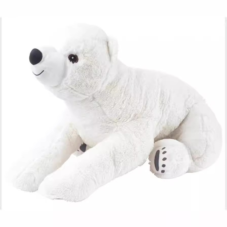 Simulation polar bear doll creative plush toy children's soothing birthday gift-image-1098188133