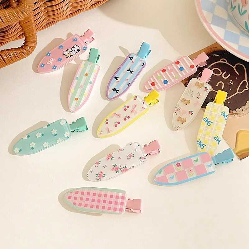 Cherry Polka Dot Floral Bow Hair Clips Love Girl Duckbill Clip Broken Hair Bangs Hair Accessories H260319-image-1098193973