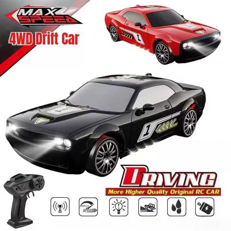 KF27 120 4WD RC Drift Car 24GHz positionnement puissant couple RGB lumière 8 barrières 4 pneus USB Charge rapide cadeau de noël BoxT260319