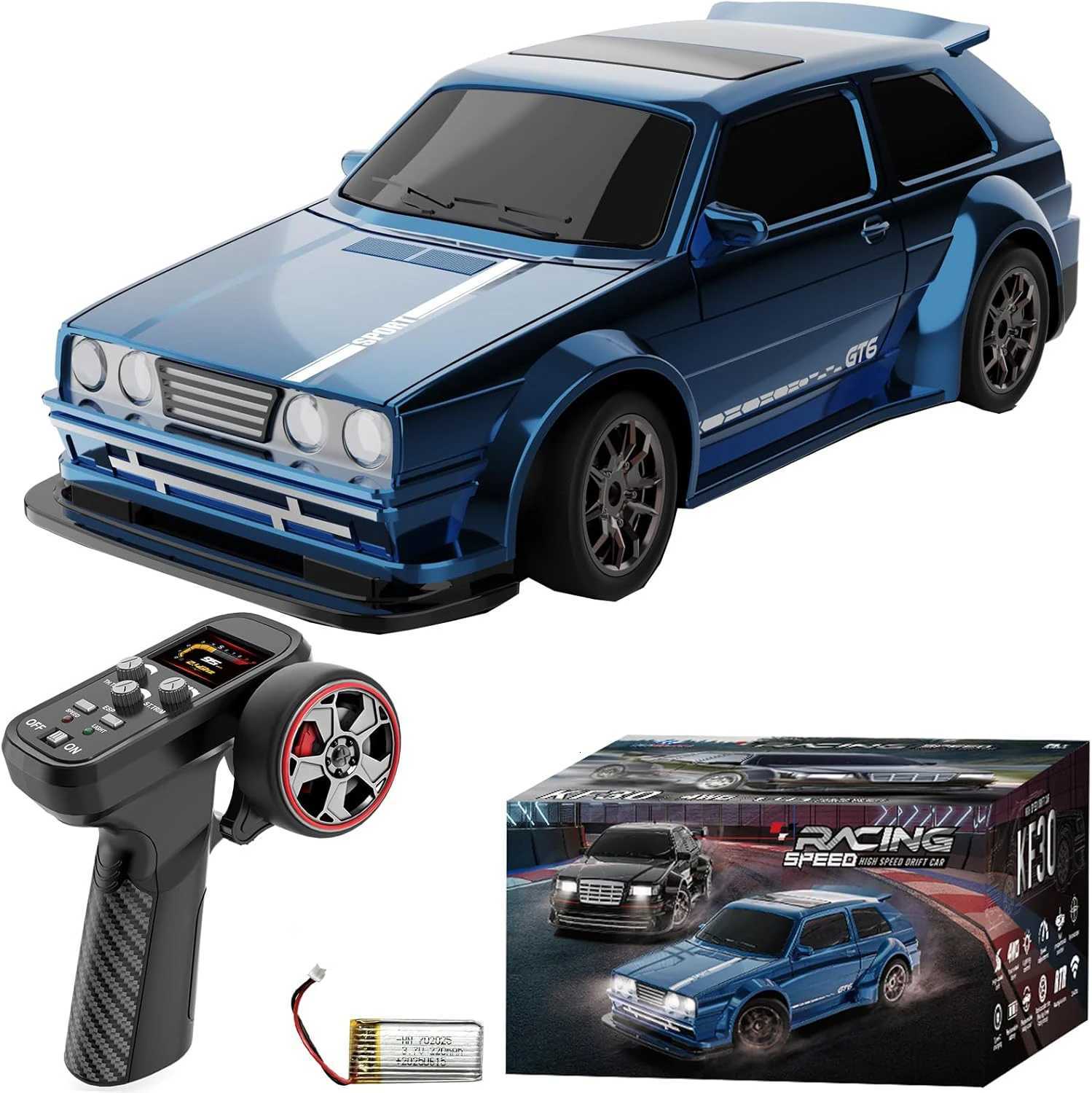 KF30 143 4WD RC Car With Gyroscope Dual Motor System 24G Full-Proportional RC High Speed Racing Car LED Lights Toys GiftsT260319-image-1098182138