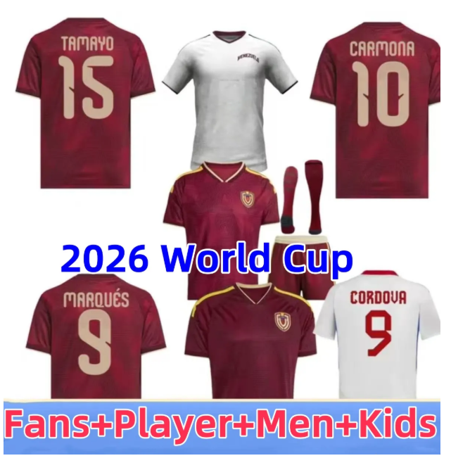 2026 Venezuela Soccer Jerseys National Team SOTELDO SOSA RINCON CORDOVA CASSERES BELLO JA.MARTINEZ RONDON OSORIO MACHIS Football Shirt Copa Ameri-image-955183097