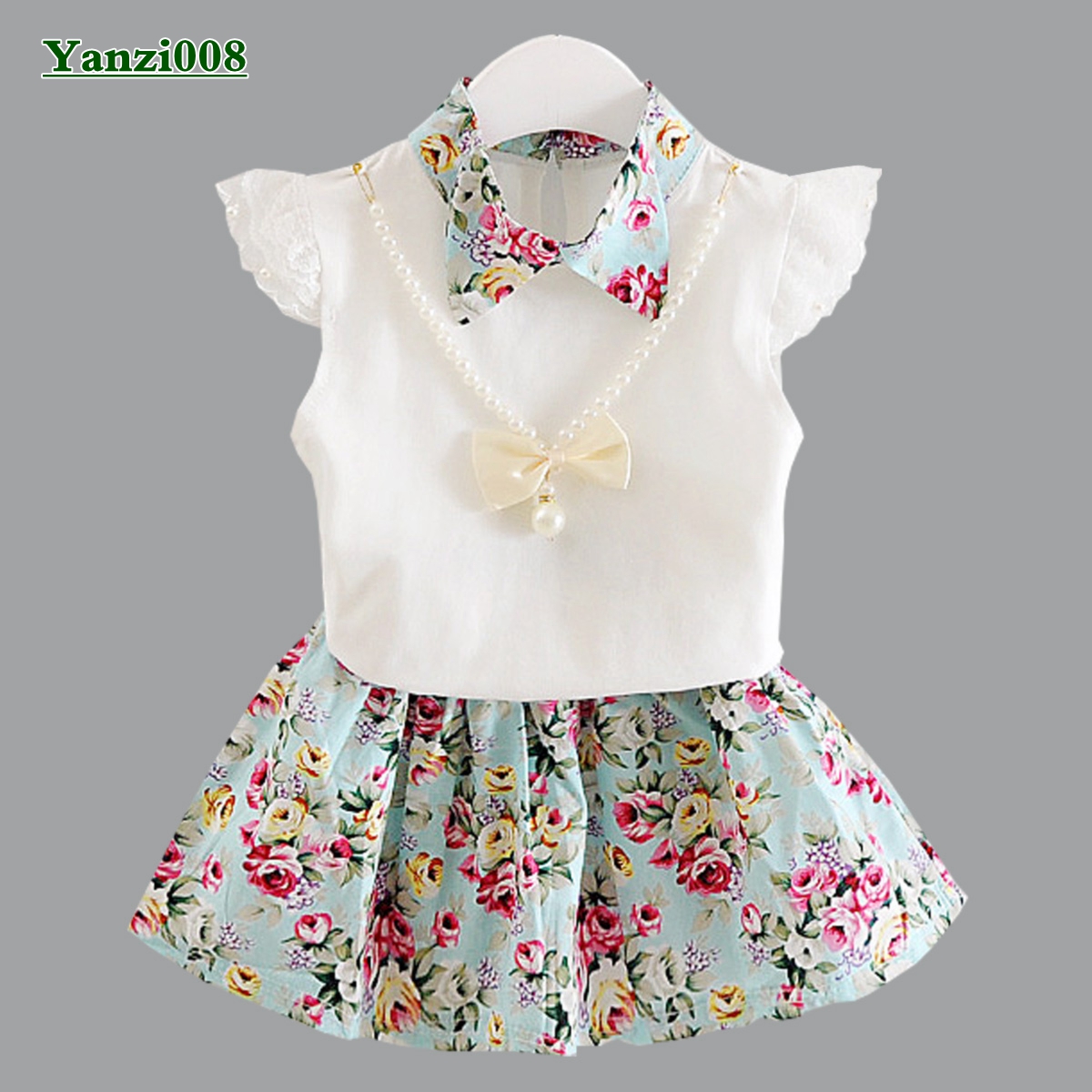 New Baby Girls Clothing Sets Kids Clothes Set Short Sleeve Top and Shorts Summer Children Fashion Casual Clothes Suits Toddler Clothing Suit Kids-image-1098219359