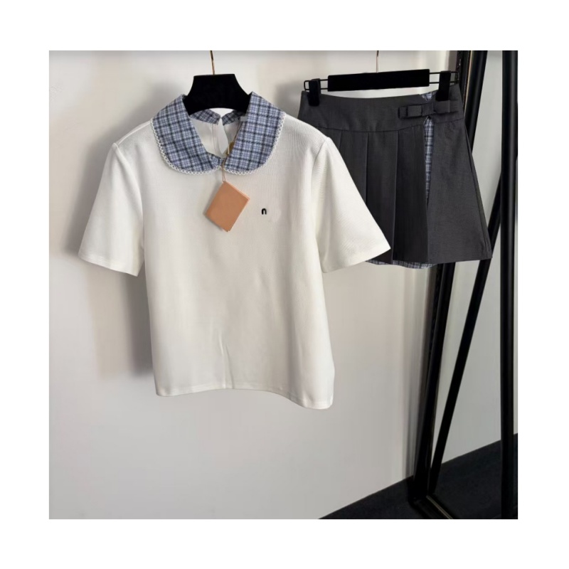 Fashion designer womens skirt summer mini shorts skirt slimming student A-line pleated skirt high quality letter logo versatile casual womens pants