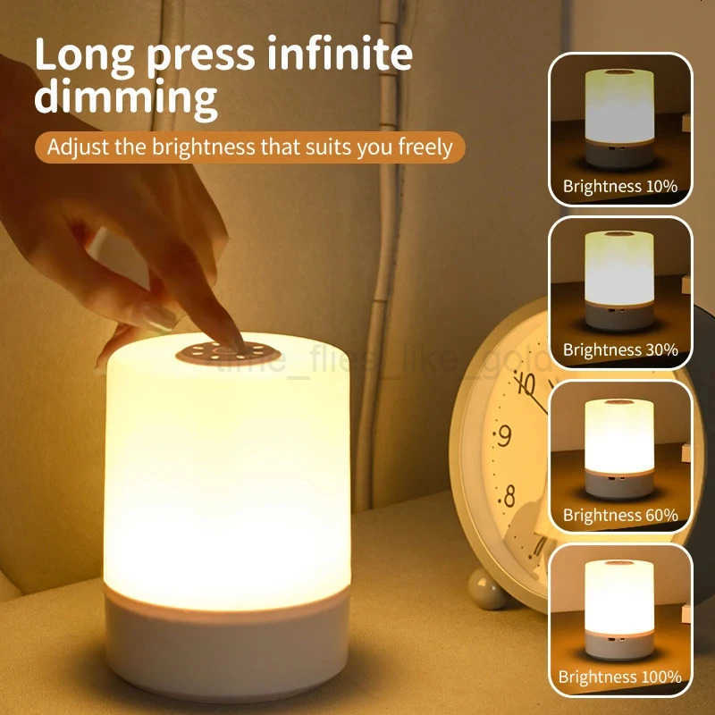 Kids Night Light Led Touch Sensor Light Stepless Dimmable Beside Lamp USB Charging Table Lamp Baby Night Lamp for The Bedroom H260318-image-1098113058
