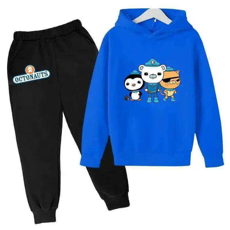 Spring Autumn The Octonauts Hoodies pants Two piece Cartoon Style Boys and Girls Hoodie Children's Set S260318 L260920GQ60