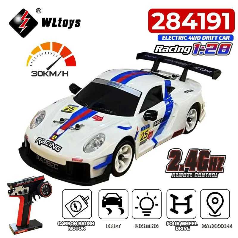 WLtoys 284191 284019-A Upgraded Gyro 1/28 RC Drifting Car 4WD High Speed Radio Control Model 24G Drift Racing Vehicle Mini GiftT260319-image-1098179094