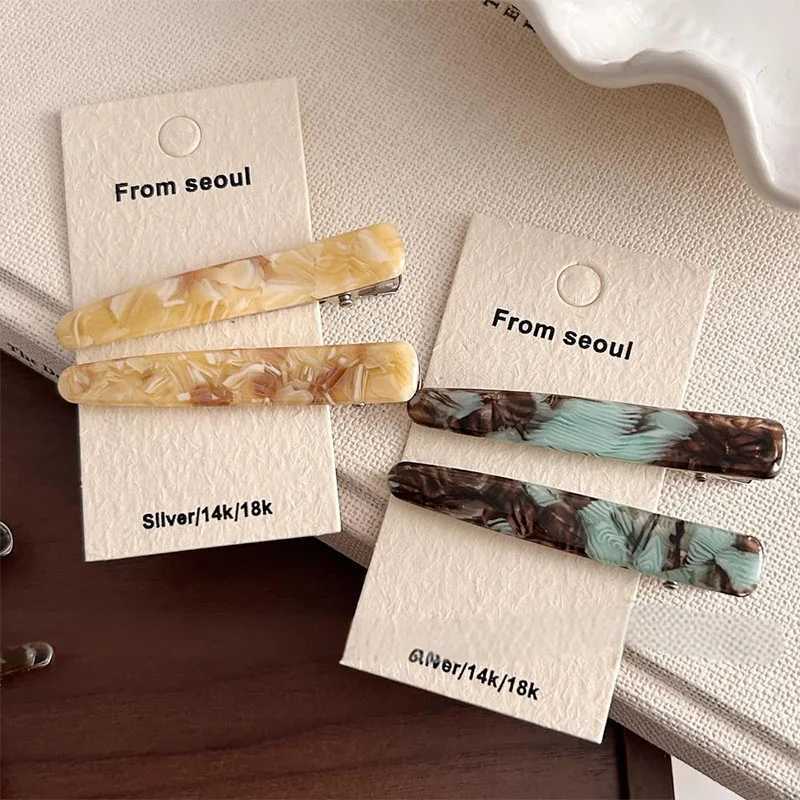 2pcs/set Vintage Acetate Marble Pattern Barrettes For Women Lady Sweet Hair Ornament Hairpin Hair Clip Fashion Hair Accessories H260319-image-1098194277