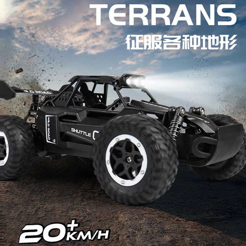 Kids New RC Car 116 2WD with LED Light 24G Alloy Shell High Speed Off-Road Climbing Remote Control Trucks Car Toy Boys GiftT260319-image-1098176569
