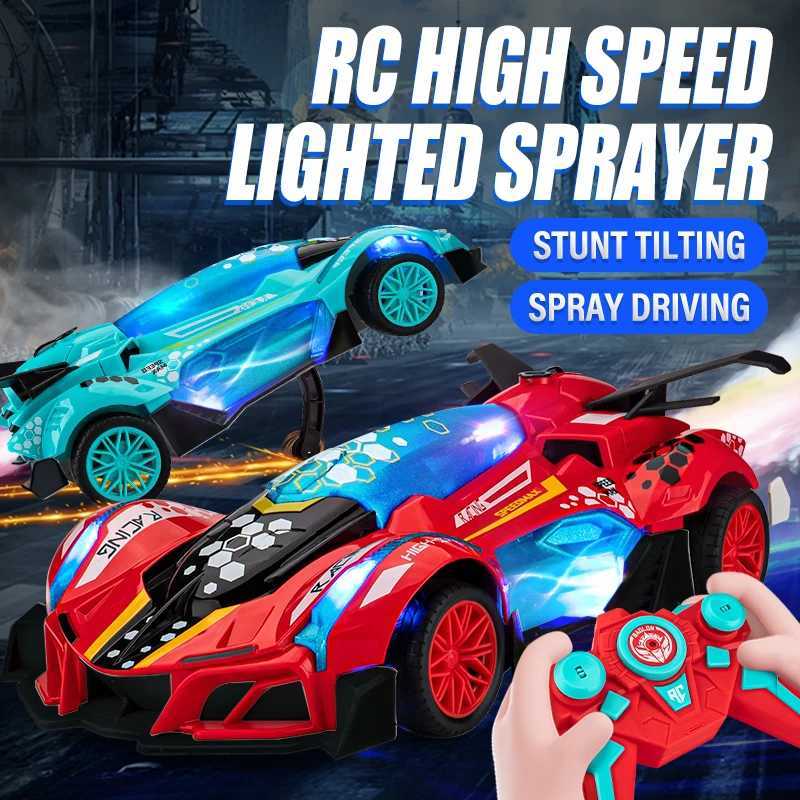 RX3 Two-Wheel Drive Stunt RC Car 6-Channel 24G Remote Controller Wheelie-Enabled with Spray Lights Rechargeable Kids Toy GiftT260319-image-1098176302