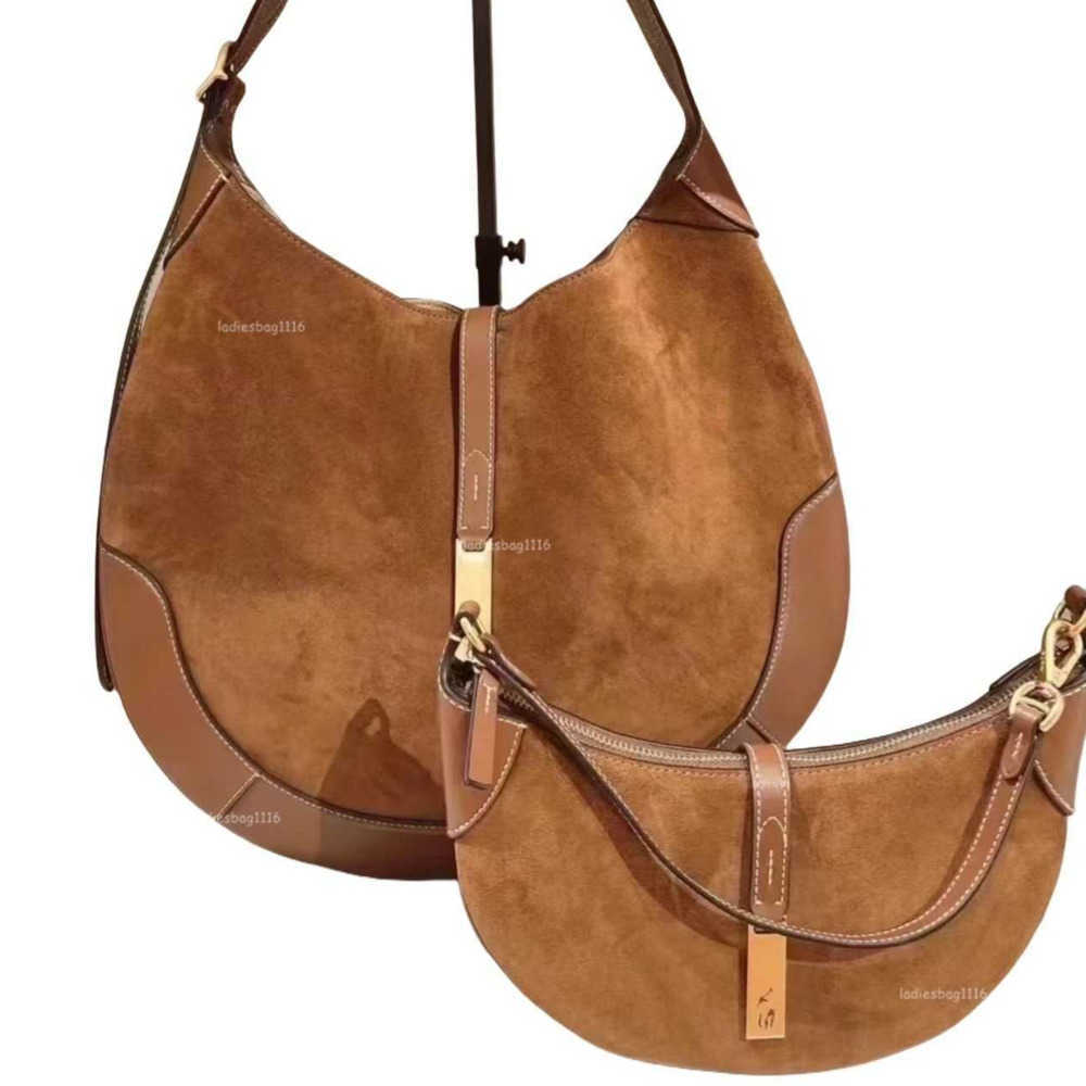 26 High quality cowhide suede polo id bag sac Womens designer shoulder bags Luxury handbag tote leather Hobo weekend moon bucket clucth crossbody tr