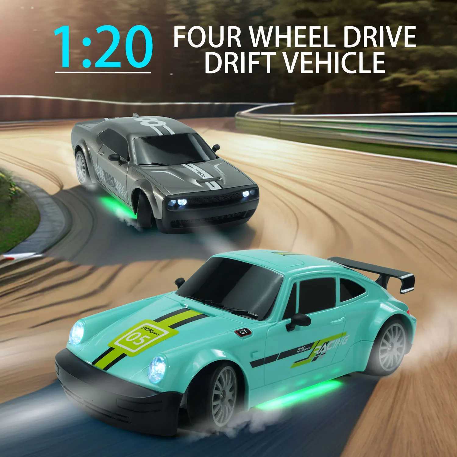 RC Drift Car 1/20 4WD 24G Remote Control Car with Light High Speed Four Wheel Drive Radio Controlled Mini Racing Car Model GiftT260319-image-1098175270
