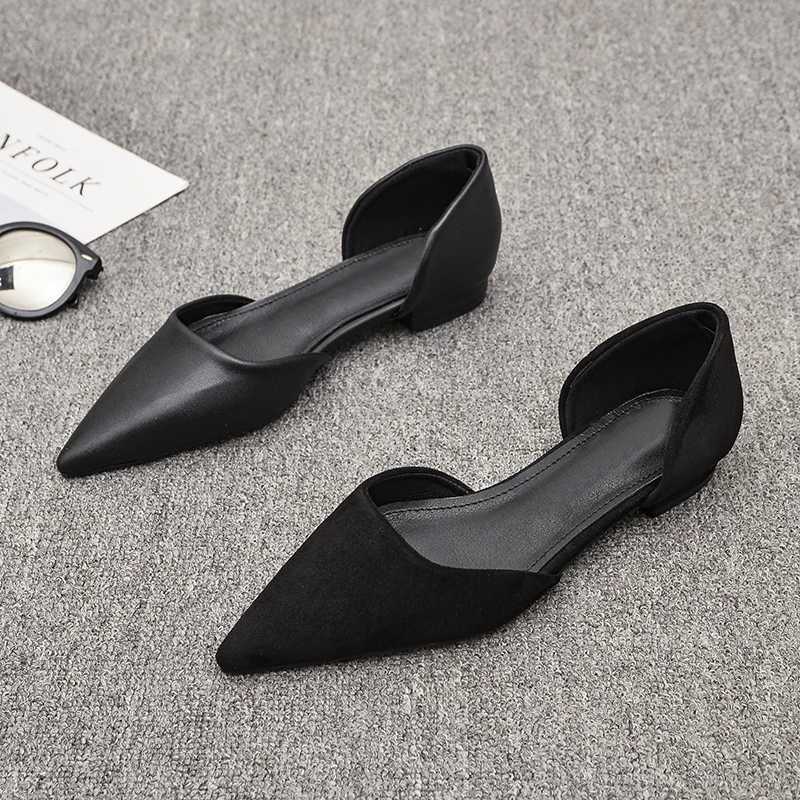Flat Shoes Women 2023 Summer New Sharp Toe Shallow Mouth Single Shoe Low Hollow Sandals Baotou Womens Shoe zapatillas mujer Z260318