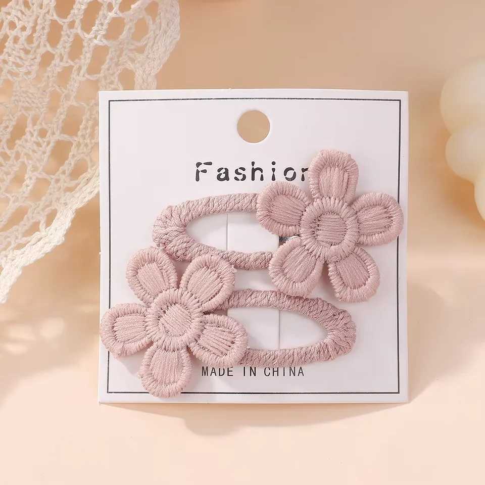 2Pcs/set Daisy Flower Hair Clips for Baby Girls Lovely Hair Bang Side Clip Hairpins Barrette Ins Kid Hair Accessories wholesale H260319-image-1098193666