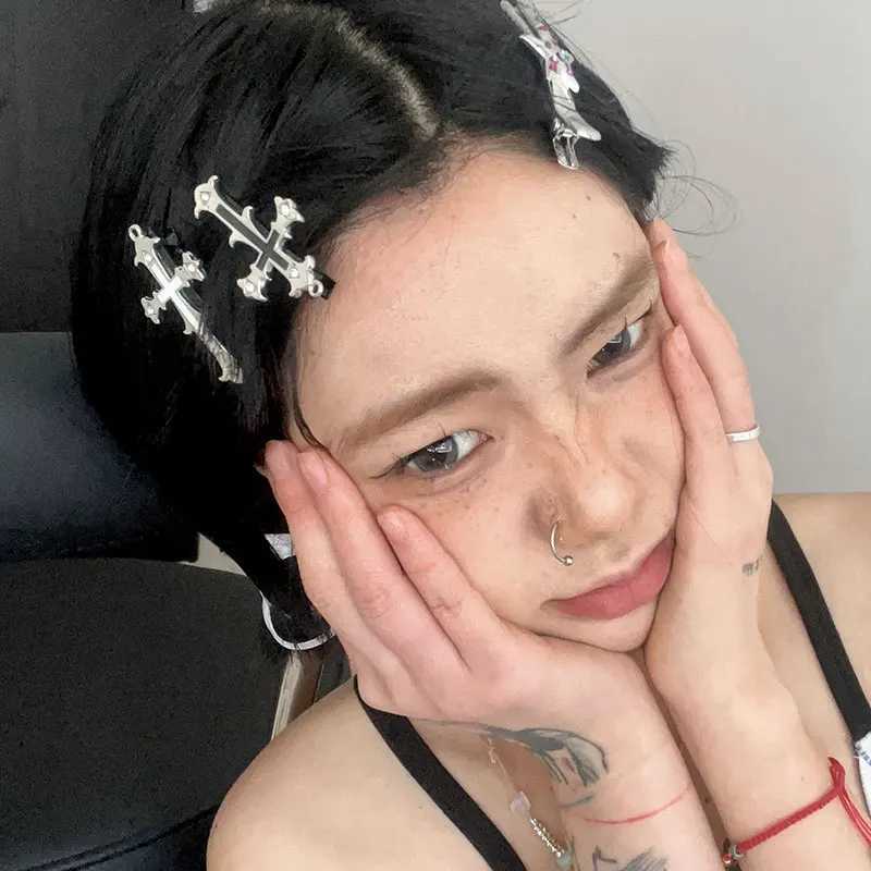 Gothic Lolita Vintage Cross Hairpin Halloween Sweet Headwear anime accessories H260319-image-1098193705
