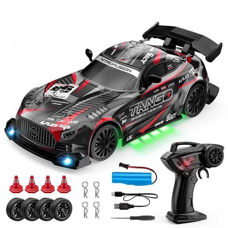 1/24 Remote Control Four-wheel Drive Drift Sports Car With LED Lights Racing High Speed Vehicle Kids Toys Multiplayer Game GiftT260319-image-1098184153