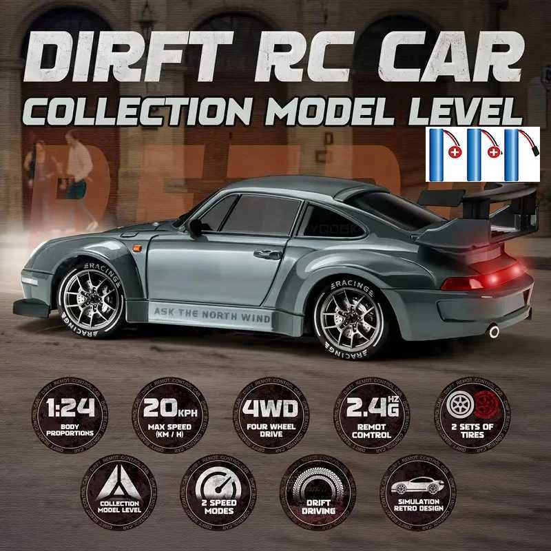 4WD RC Drift Car 24GHz 4x4 Racing RTR Radio Truck LED Lights Stunt Drift High-Speed Racing Car Children Kid Adult Toy GiftT260319-image-1098183918