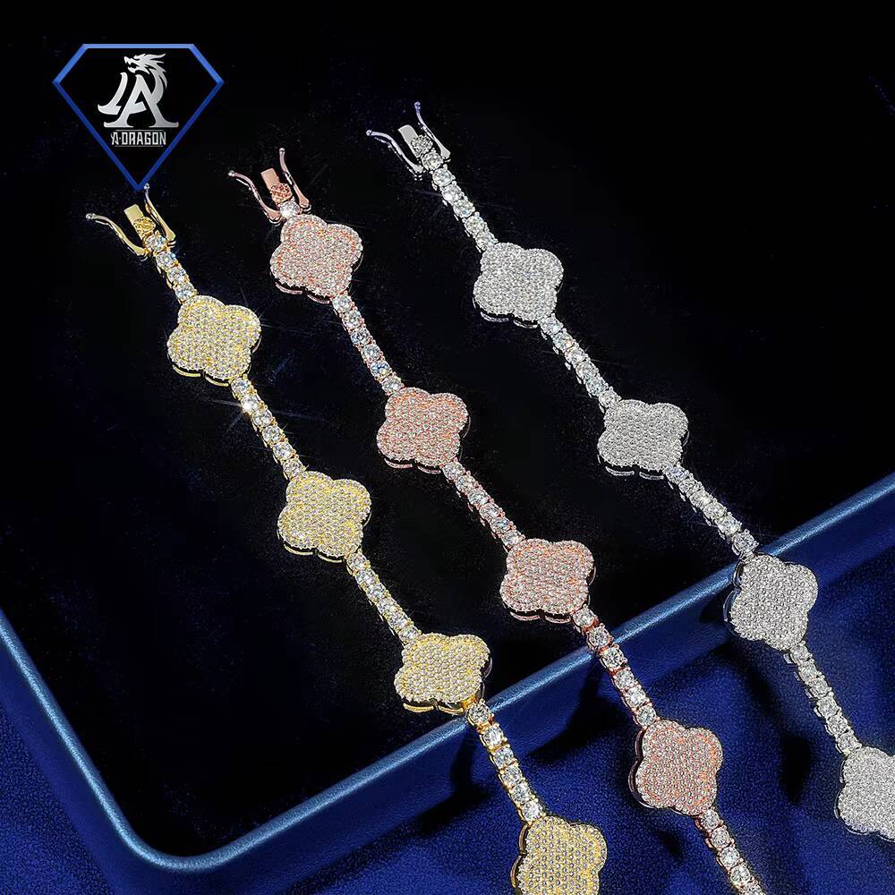 GRA Certified 4mm Moissanite S925 Silver Tennis Bracelet for Men 2026 Fresh Arrival Diamond Tester Passed