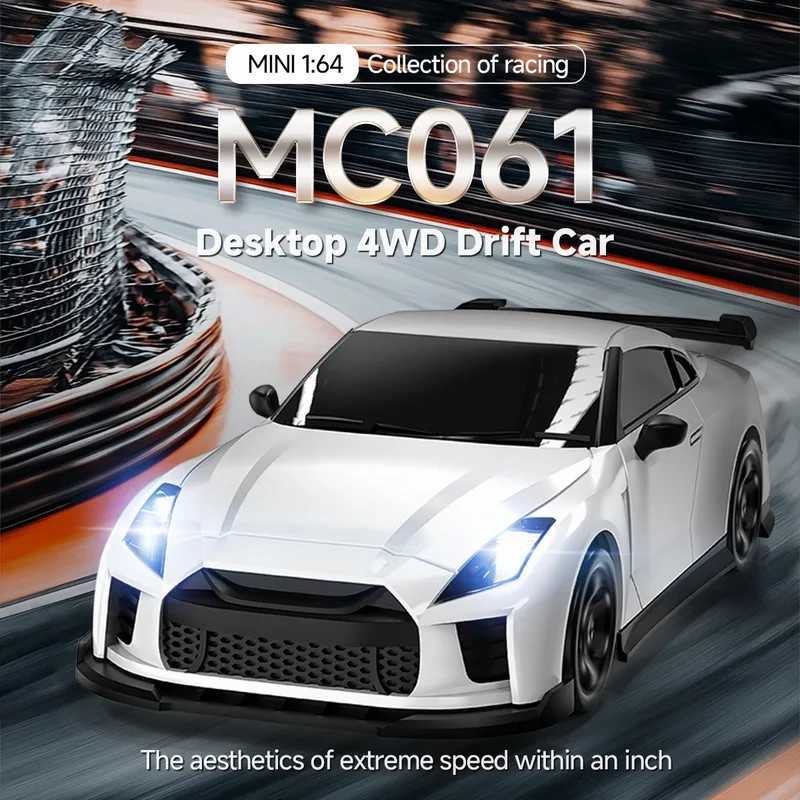 New 1/64 Desktop Mini Drift Car MC061 GTR Simulation Model Remote Control 4wd Drift Racing Boy Toy GiftT260319-image-1098181263