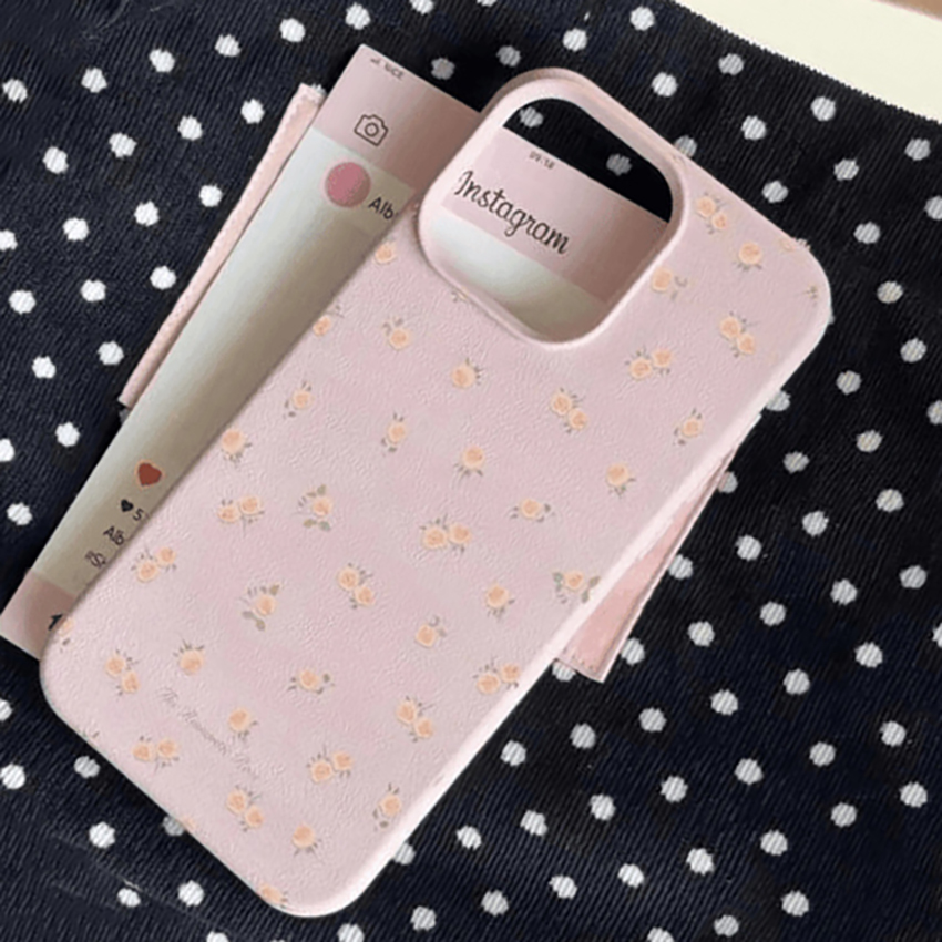 Pink Crushed Phone Case For Iphone 17 16 15 14 13 Pro 12 11 Max Plus 16Promax Creative 17Promax Phone Case 15Promax Simple 15Pro Cover 17Pro Hard