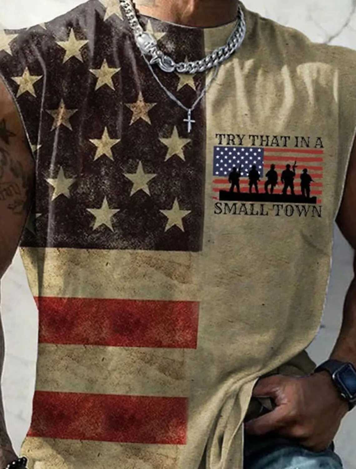 2023 Fashion Muscle Mens Tank Top Sveless Mens Athletic Daily Fitness T Shirt Brown Crew Neck Shirt Four Seasons Clothing S26319-image-1098186716