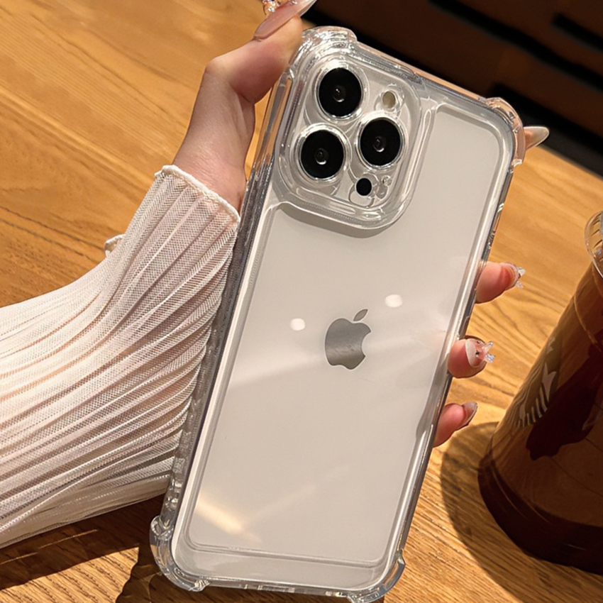 Four Corners Airbag Drop-Proof Phone Case For Iphone 17 16 15 14 13 Pro 12 11 Max Plus 16Pro Transparent 17Promax Phone Case 16Promax Soft 15Prom
