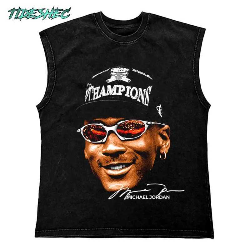 Hip Hop Streetwear T Shirt Oversized Cotton Portrait Graphic Tank Tops Men Washed Vest Tee Top Custom Tanks Tops Men Clothing S26319-image-1098187130