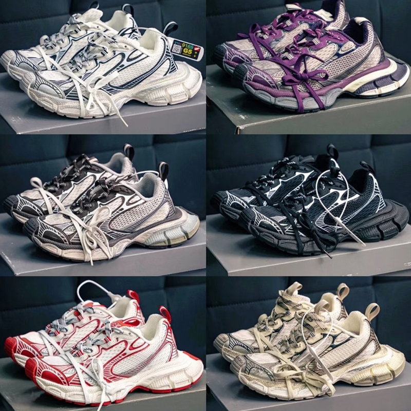 3XL Designer Sneakers Women Shoes Mens Paris Phantom sneakers Mens Women Retro Daddy Shoe Black White mesh comfortable nylon Sneaker Breathable Dad