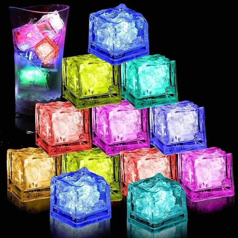 LED Luminous Ice Cube Toy Glowing Colorful Sensor Light for Kids Bath Party Bar Wine Glass Water Decor Festival Night Light H260318-image-1098113199