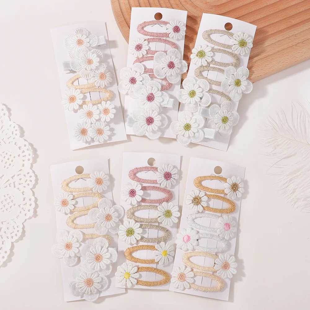 6Pcs/Set Daisy Flower Hair Clips Hairpins for Kids Handmade Baby Girls White Princess Hairgripes Headdress Hair Accessories Gift H260319-image-1098193936