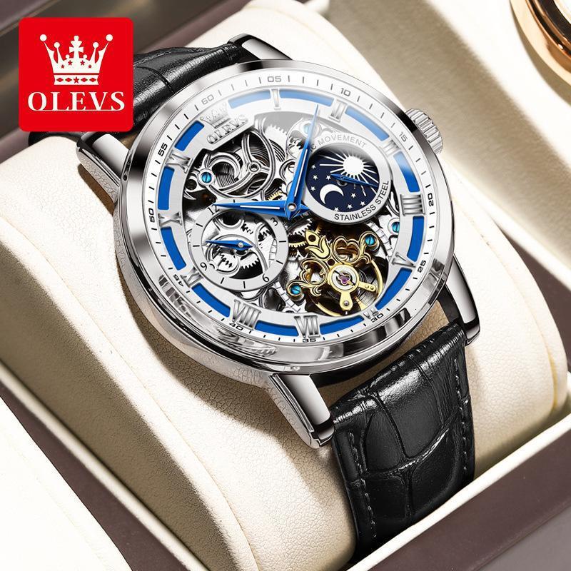 Watch Fashion Watches Men Designer Olys Brand Watch Multi Functional Tourbillon Movement Mechanical Watch Night Light Men's Watch Men's Wa