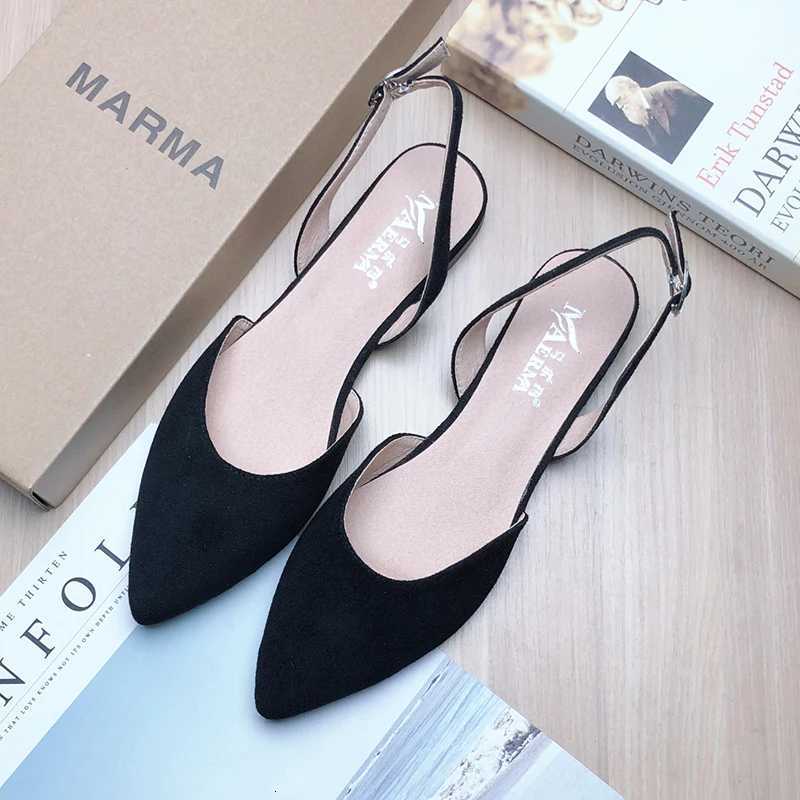 Women Flats Shoes for Women 2025 Spring New Pointed Shoes for Ladies Size 41 42 43 33 34 Suede Velvet Leather Flat Heel Shoes Z260318