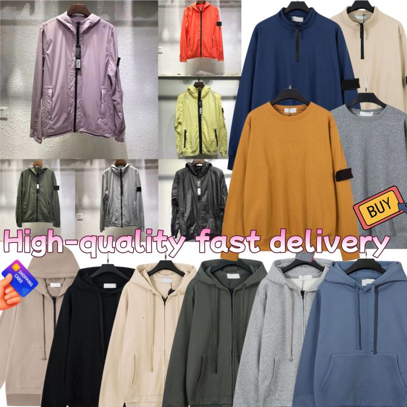 stones Pull Designer Topstony Long Sleeve Zipper Badges Men Casual Coat Windbreaker Embroidered High Quality Fashion Mens Jacket 641888