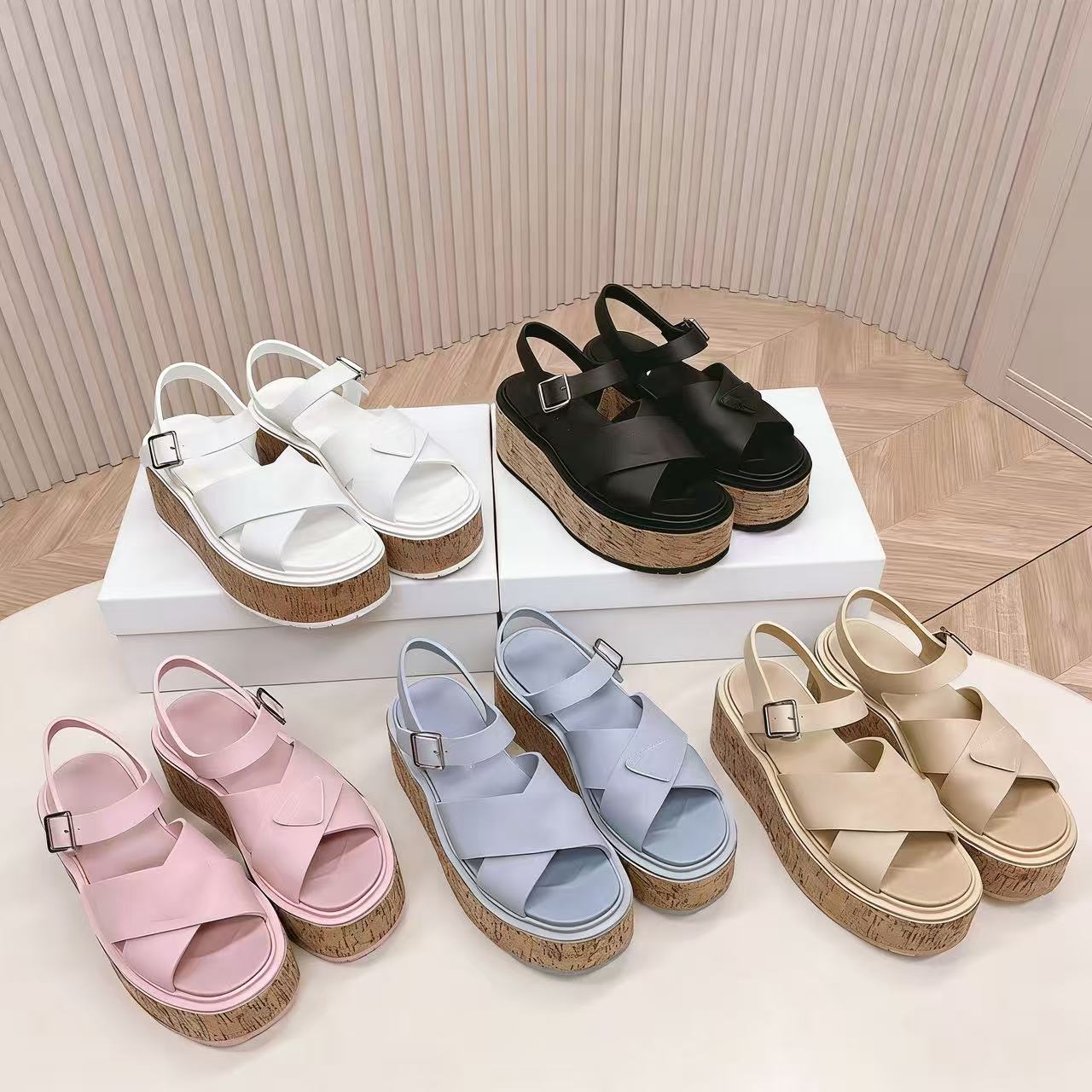2026 New Summer Plus Size Roman for Women Breathable Closed Toe Height Increasing Thick Sole Hollow Out Buckle Sandals ddmymoon Sandal Rhinestone Ge