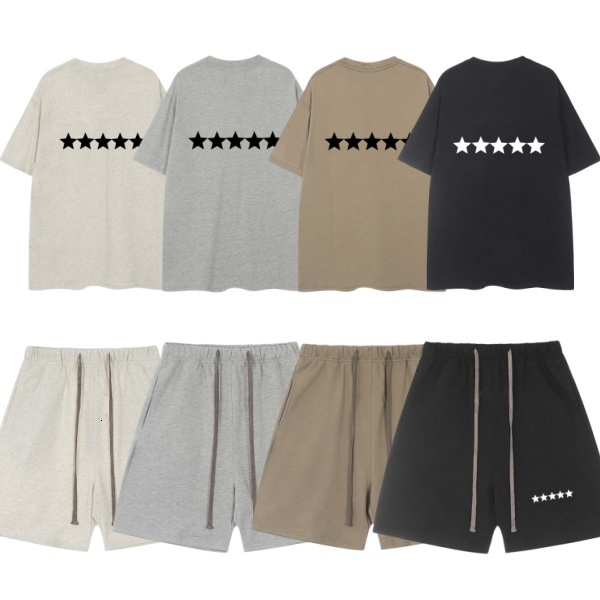 Designer Letter Print Couple Short Sleeve Tee Shorts Set Loose Casual Streetwear Outfit For Men Women-image-1098251232