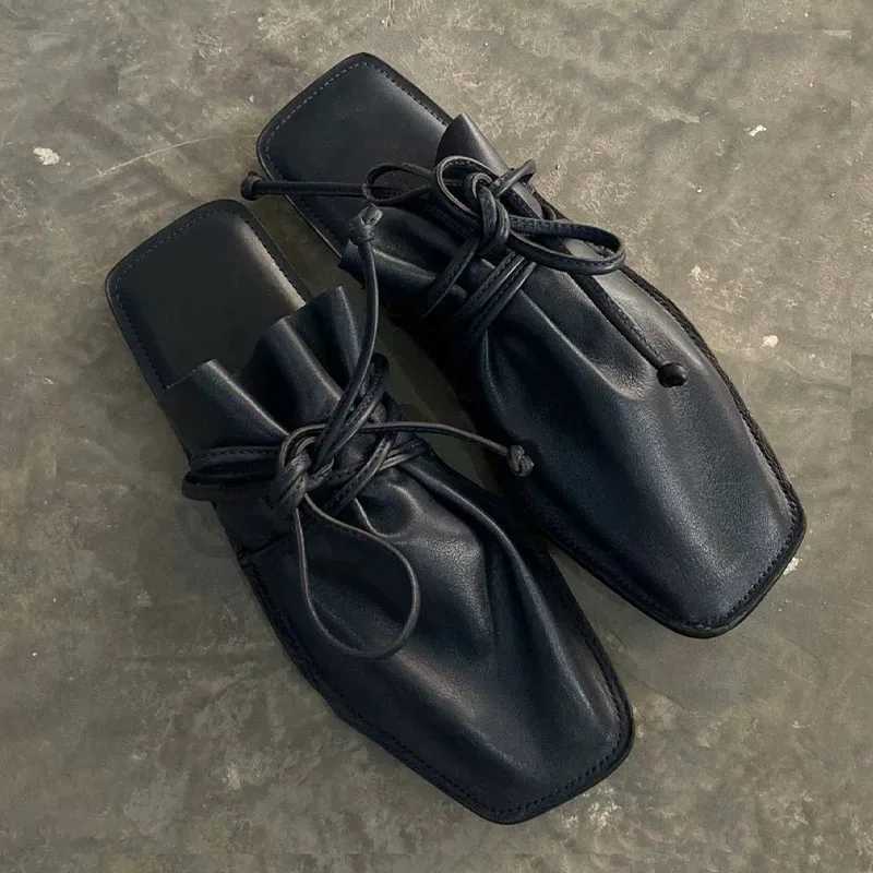 Sqaure Head Solid Color Women Slippers Fashion Flats Summer Sling back Ladies Shoes Elegant Low Heels Z260318