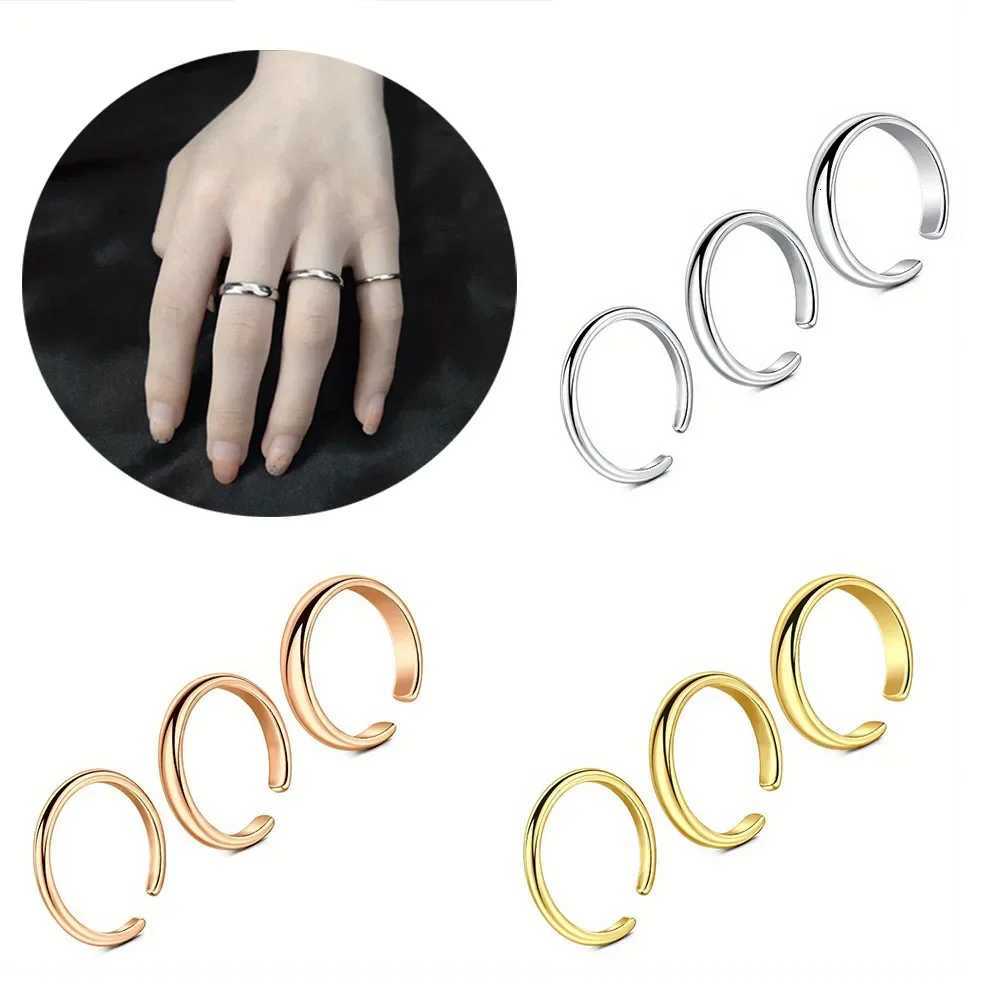 3pcs Set Adjustable Stainless Steel Toe Rings for Women - Classic Simple Style Perfect for Casual Attire Beach Outings H260320-image-1098359986